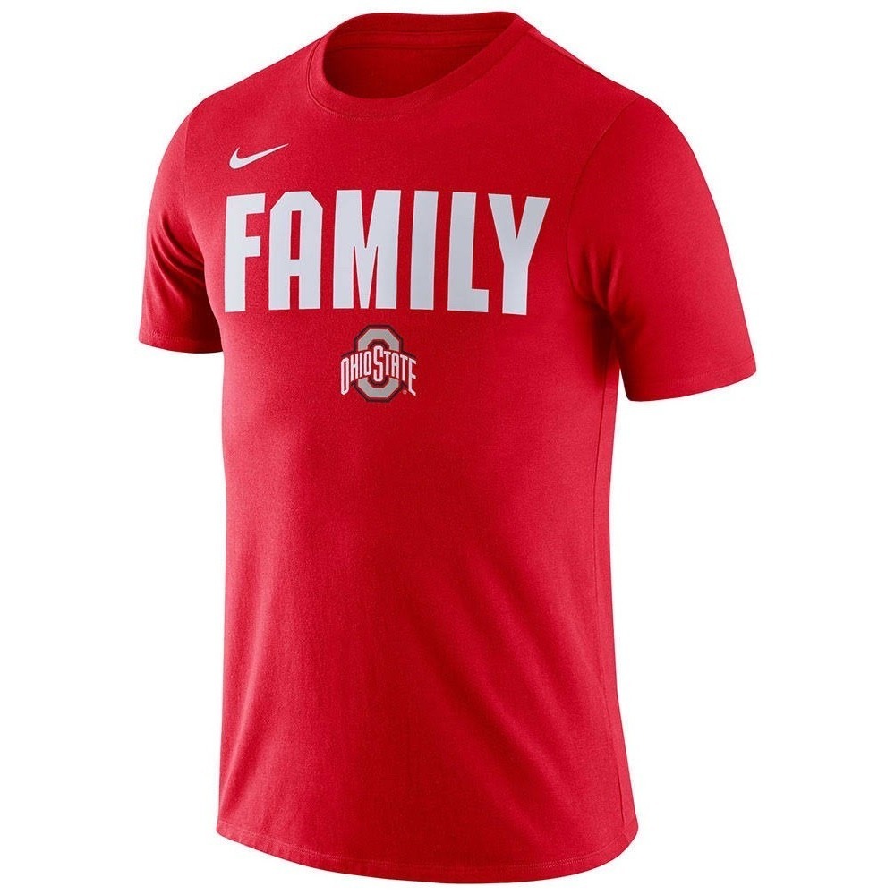 New Nike Mens Ohio State Buckeyes Short sleeve Shirt Size Large Red Family